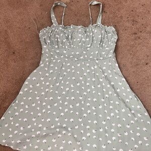 Green floral dress